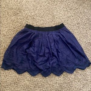 Zara Mini Skirt Embroidered Hem - Vintage